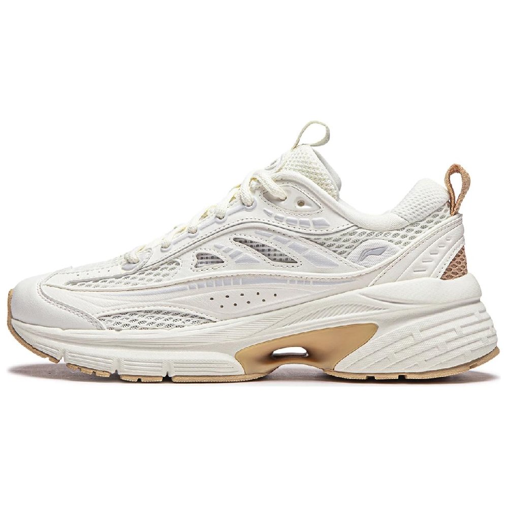 LiNing Comet LITE Cushioning Anti-Slip And Wear-Resistant Rebound Low-Top Casual Shoes Women's Ivory