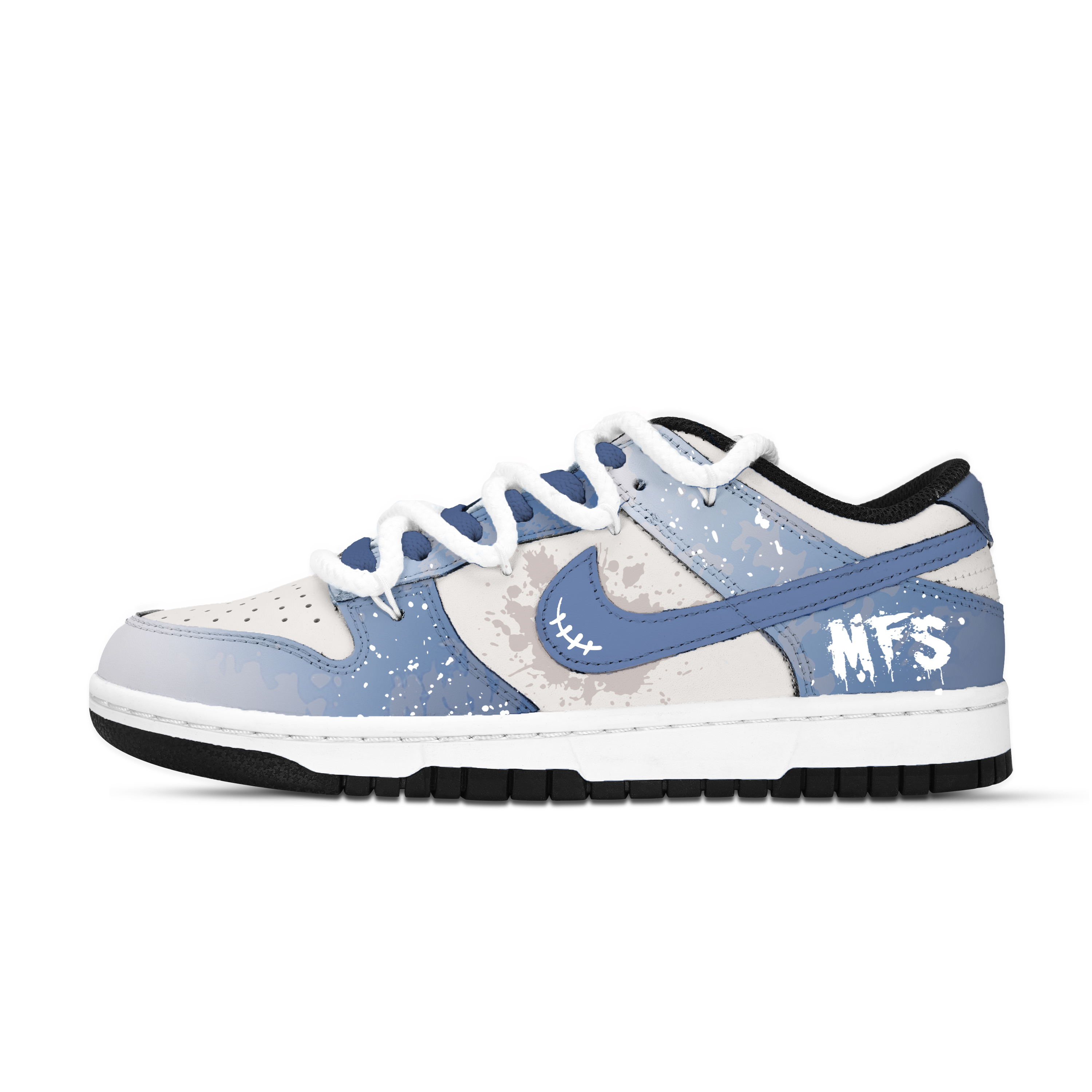 Nike Dunk Narrative Travel Abrasion Resistant Low top Skateboard Shoes Unisex Yellow White Blue