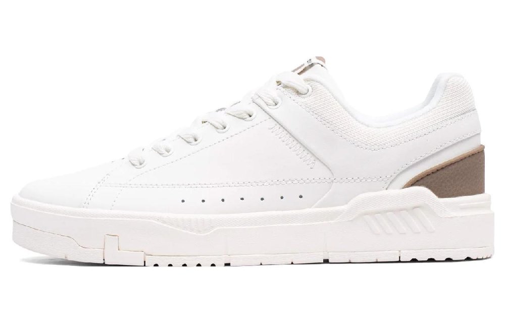 LiNing COMMON 70s Cushioning Wear Resistant Low Top Skateboard Shoes Men's White Brown