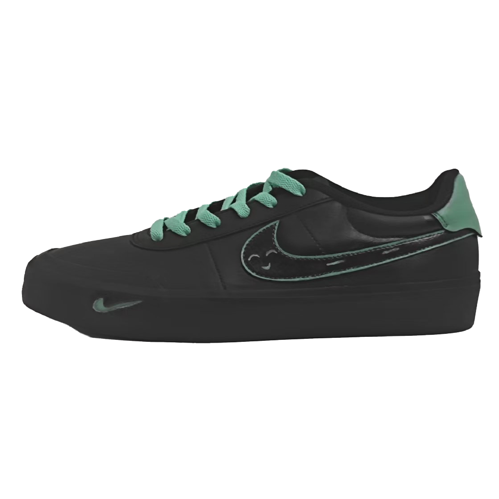 Nike Court Shot Smiley Face Waterproof Abrasion Resistant Lightweight Low Top Skateboard Shoes Unisex Cyan