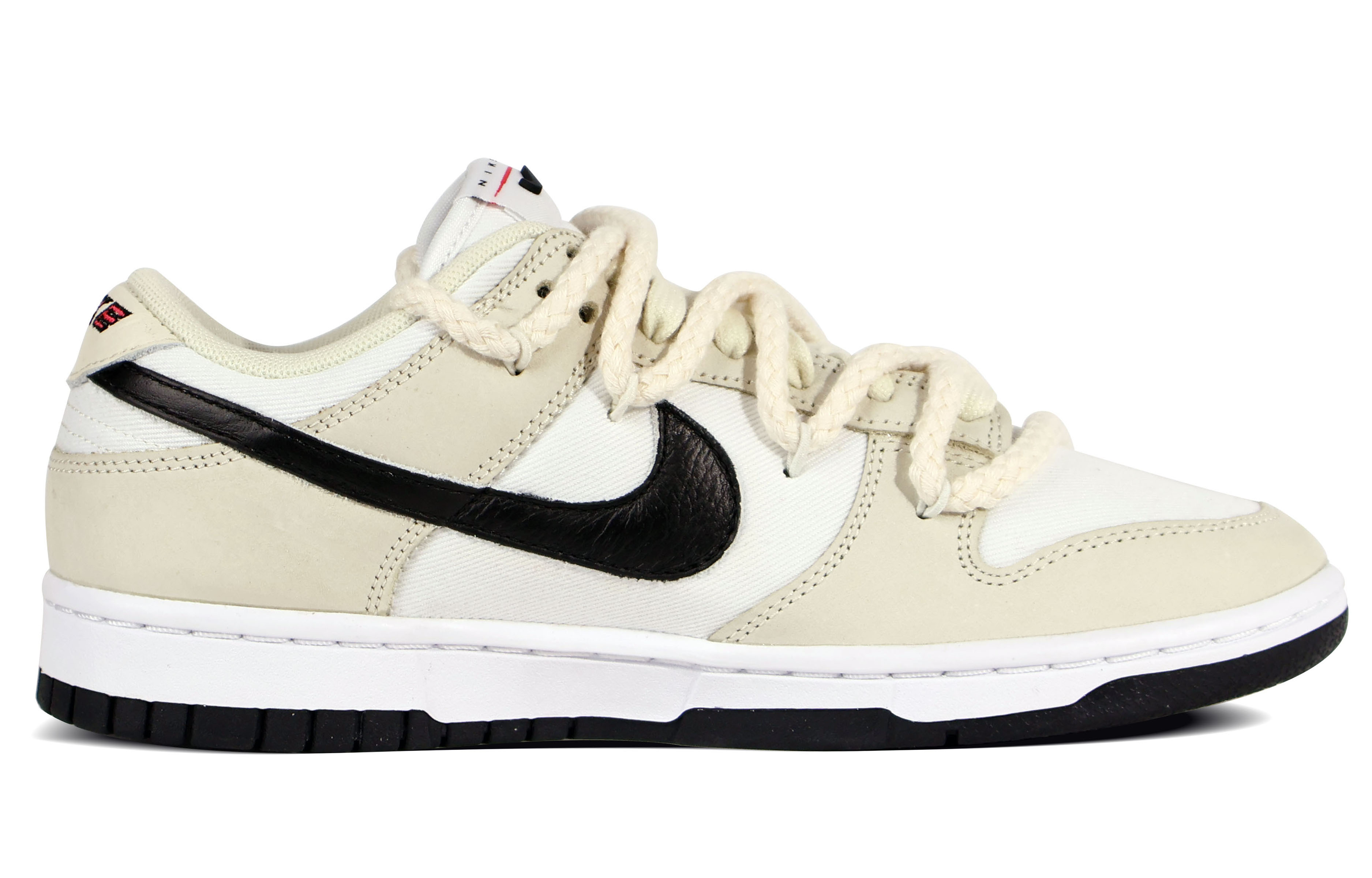 Nike Dunk Low-Top Skateboard Shoes Women's Beige Yellow
