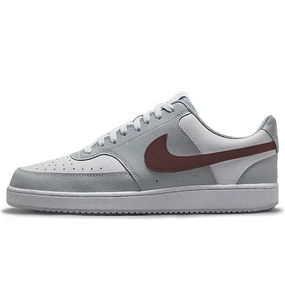 Nike Court Vision Lightweight And Breathable Low Top Skateboard Shoes Unisex Light Gray