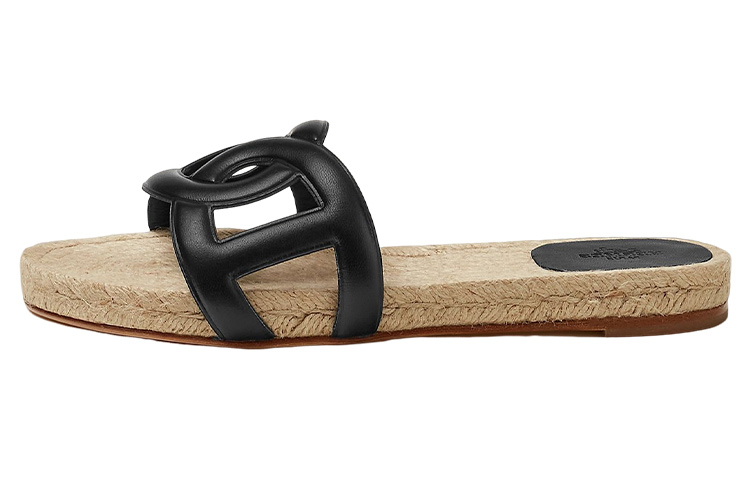 HERMES Slide Slippers Women's Black