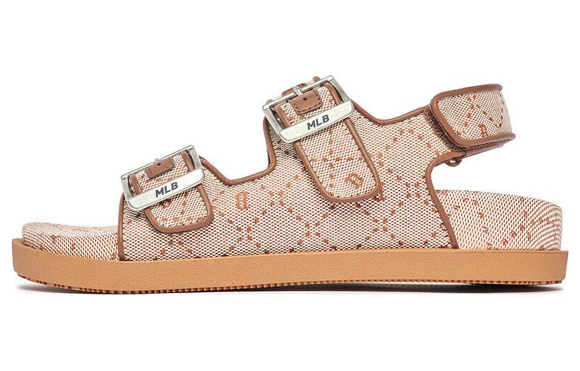 MLB Sandal Double Sandal Jacquard DIA Monogram Boston Red Sox Boston Red Sox Sports Sandals Unisex Brown
