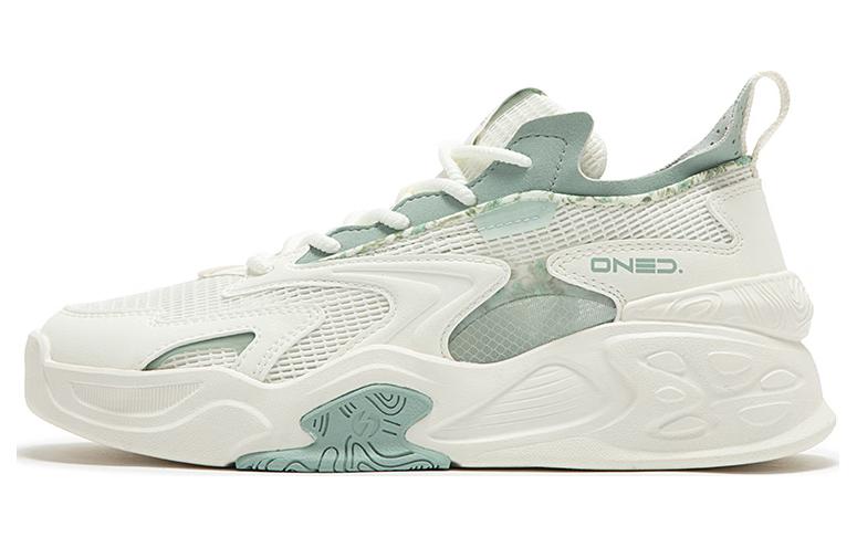 361° Floral Slip Resistant Shock Absorbers With Abrasion Resistant Properties Low Top Casual Shoes Women's White Green