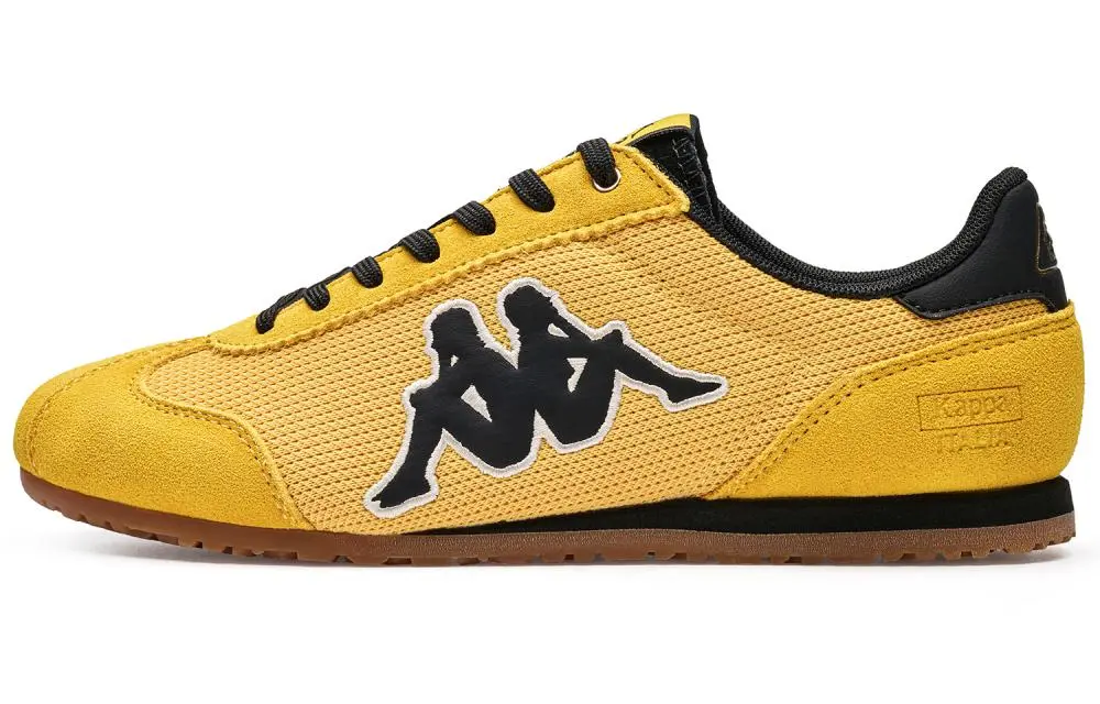 Kappa O.Lite70 Back to Back Abrasion Resistant Low Top Skateboard Shoes Unisex Yellow Black