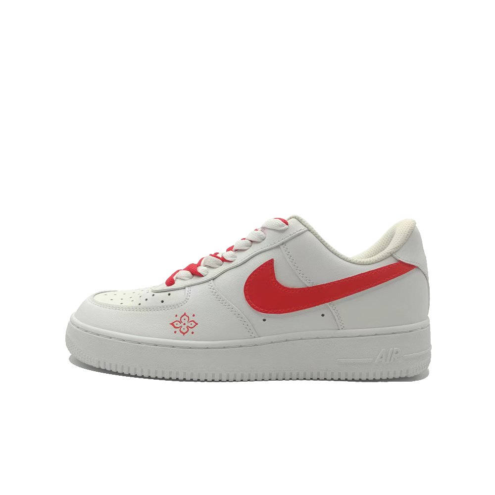 Nike Air Force 1 CNY Collection Meizu Wear-Resistant Height Increasing Low-Top Skateboard Shoes Unisex White Red