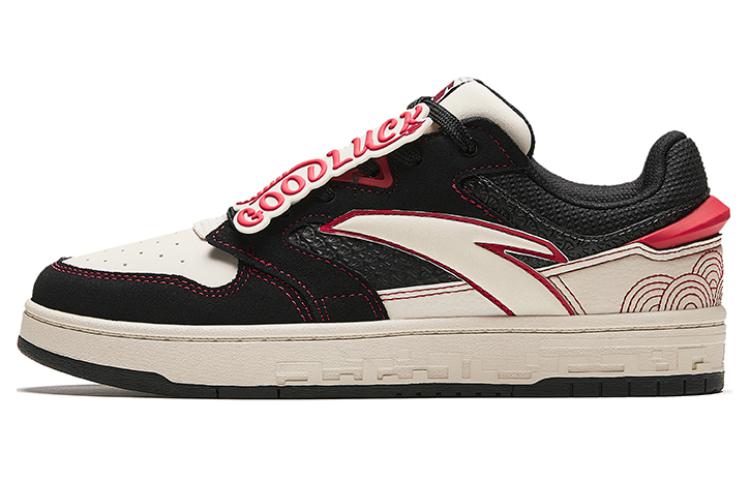 Anta Street Naughty Anti-Slip Wear-Resistant Low-Top Skateboard Shoes Women's White Black Red