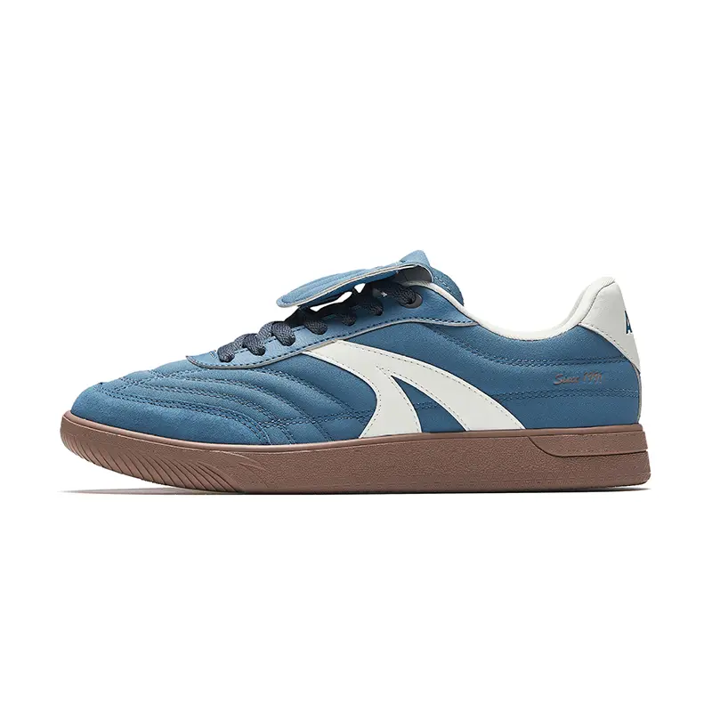 Anta Cushioning Abrasion Resistant Lightweight Slip Resistant Low top Skateboard Shoes Men's Blue