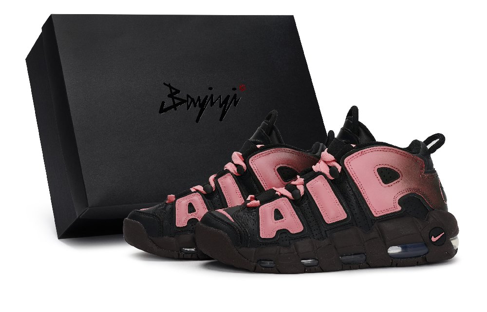 Nike Air More Uptempo Slip Resistant Mid Top Vintage Basketball Shoes Women's Pink