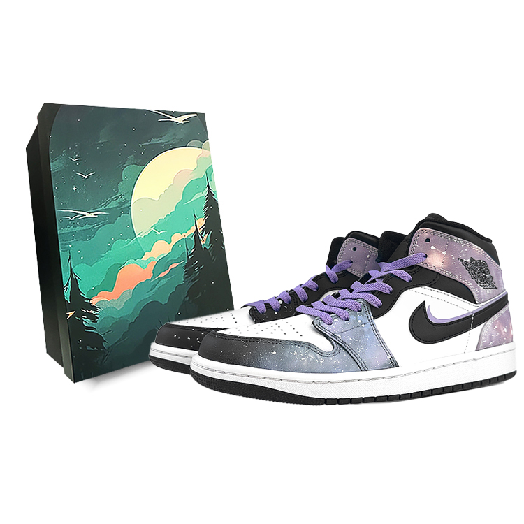 Jordan Air Jordan 1 Vintage Basketball Shoes Men High Top Purple