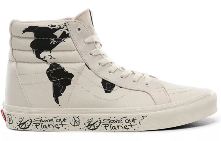 Sk8 Save Our Planet x Vans-Hi Reissue 'White Black' купить в интернет-магазине Yoocart с быстрой доставкой по России.
