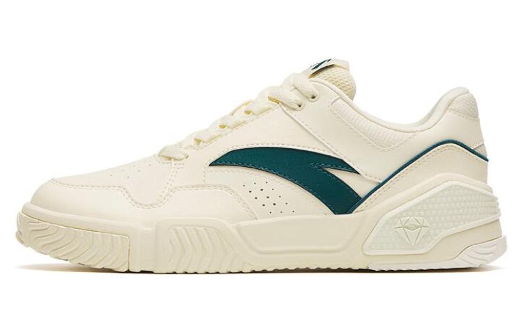 Anta Anti Slip Wear Resistant Low Top Skateboard Shoes Men's White Green