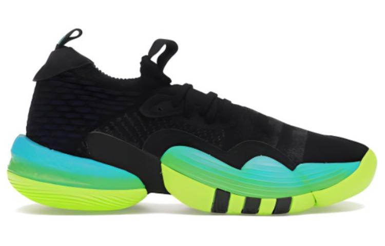 Adidas Trae Young 2.0 Slip Resistant Abrasion Resistant Low top Basketball Shoes Men's Black Green