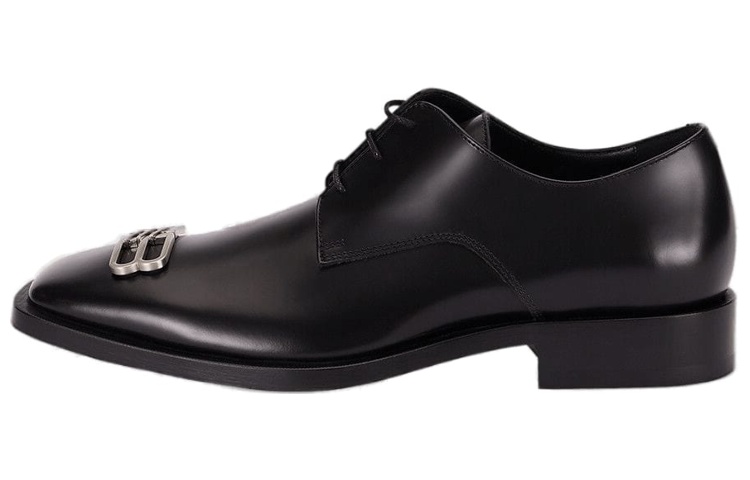 Balenciaga Rim Derby Leather Shoes 'Black'