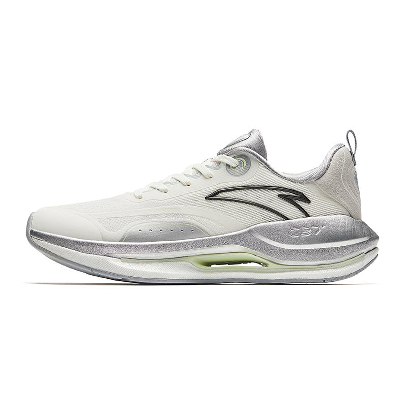 Anta Running Collection Anti-Slip Wear-Resistant Low-Top Casual Running Shoes Women's White Silver Gray