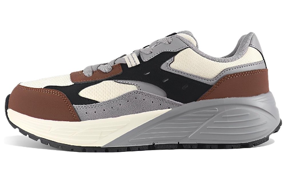 361° Cushioning, Slip Resistant, And Abrasion Resistant Low Top Sports Casual Shoes Wood Zinc Iron Gray