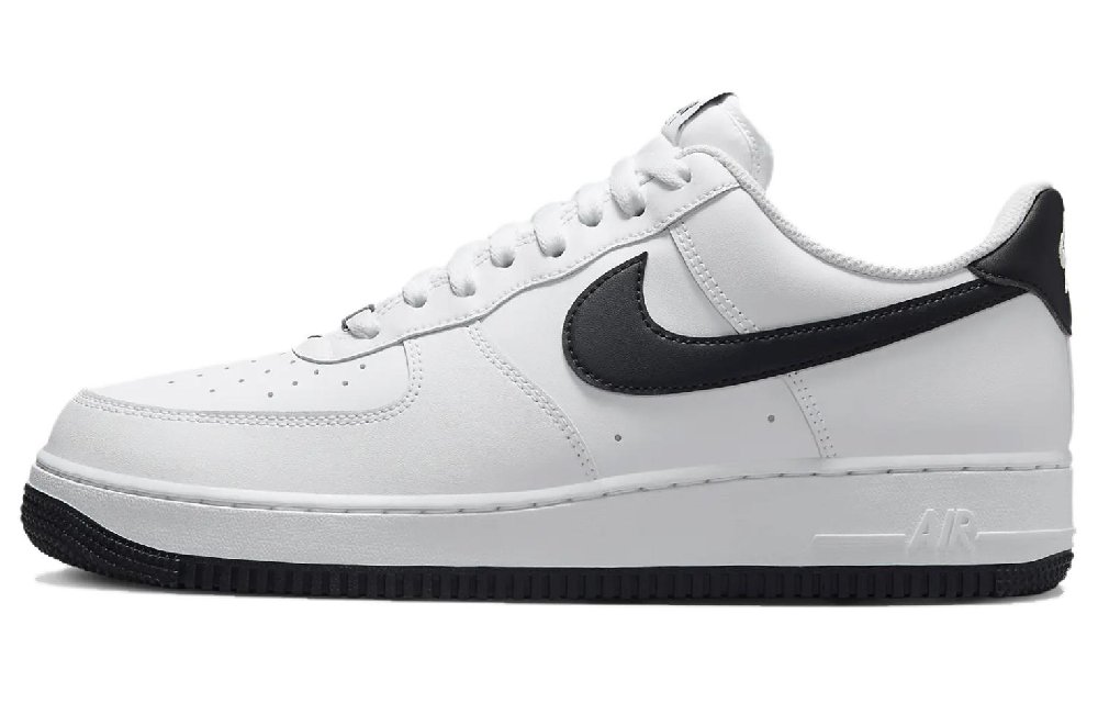 Nike Air FORCE 1 Кроссовки для скейтбординга Низкие Черно-Белые Мужские