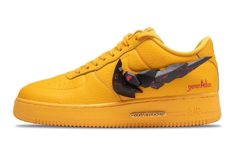 Nike Air Force 1 Anti-Slip Wear-Resistant Low-Top Skateboard Shoes Men's Yellow