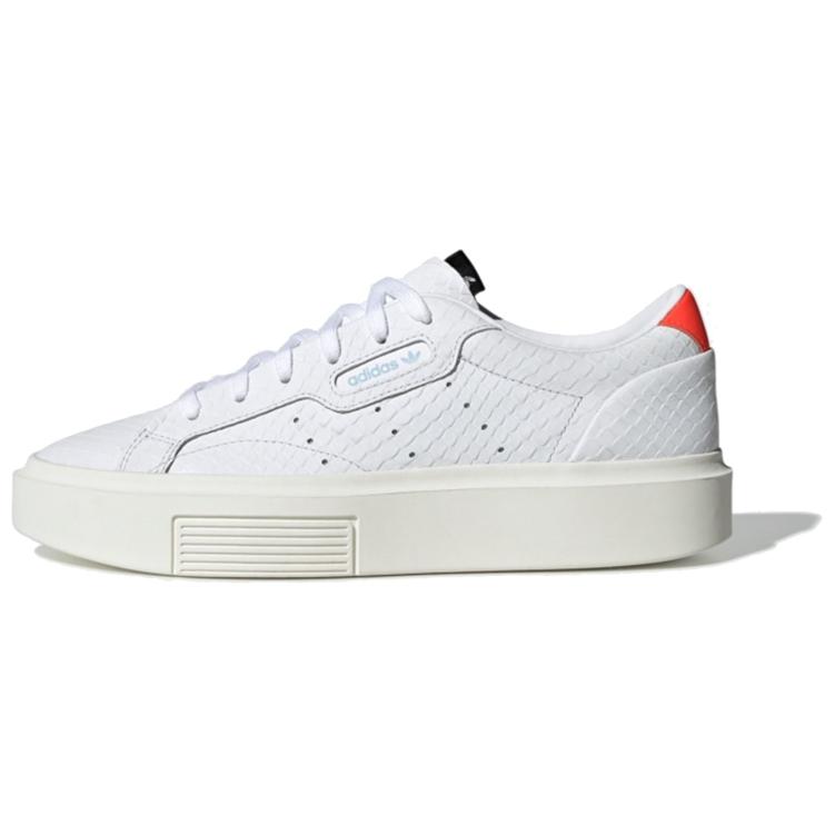 Adidas Sleek Super White Croc Solar Red Women's