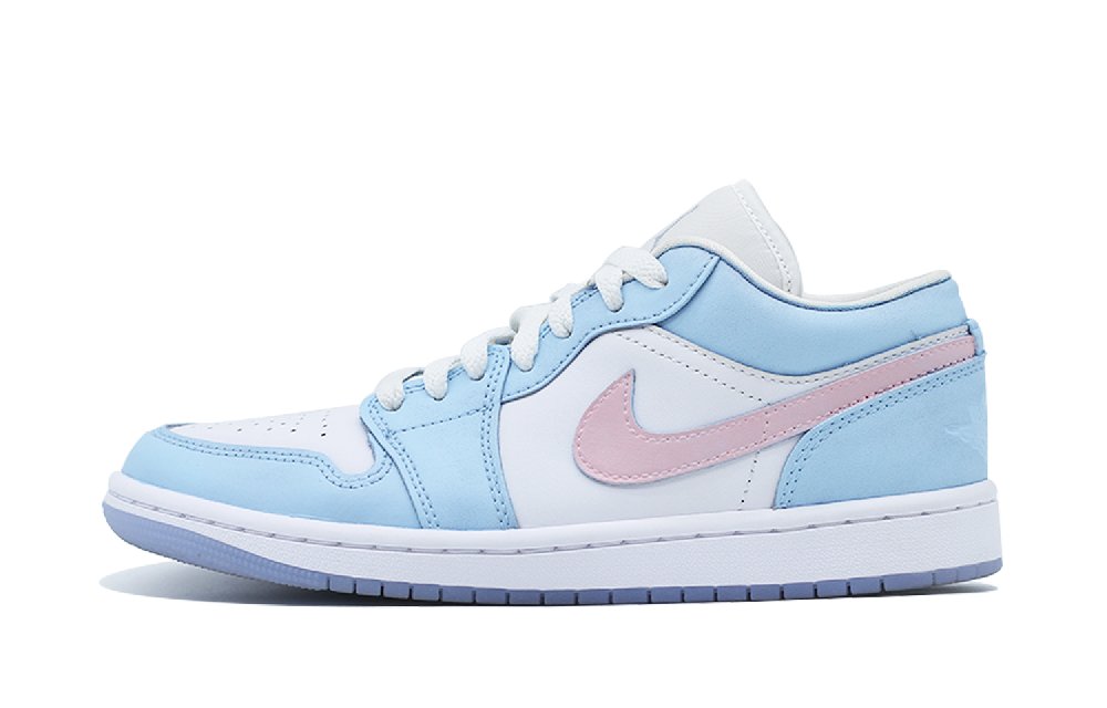 Jordan Air Jordan 1 Anti-Slip Wear-Resistant Low-Top Vintage Basketball Shoes Women's Blue