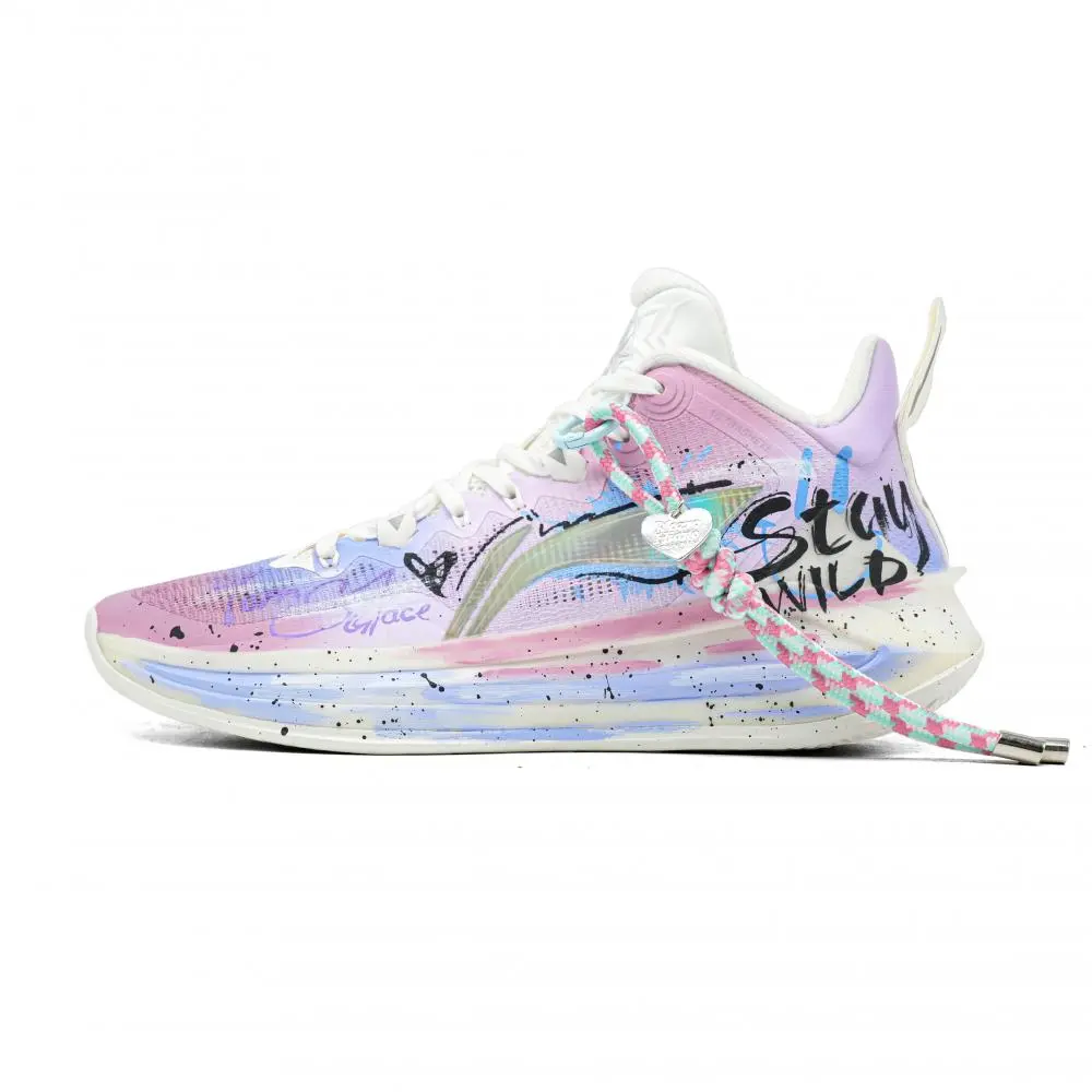 LiNing Liren 3 Cushioning, Wear Resistant High top Basketball Shoes Men's Pink