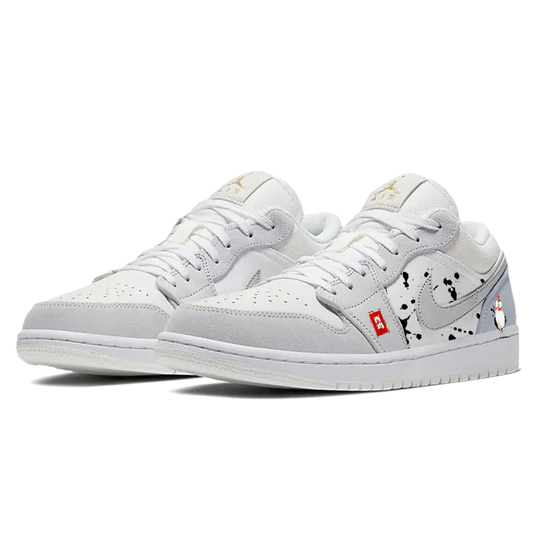 Jordan Air Jordan 1 Vintage Basketball Shoes Unisex Low top White/Gray купить в интернет-магазине Yoocart с быстрой доставкой по России.