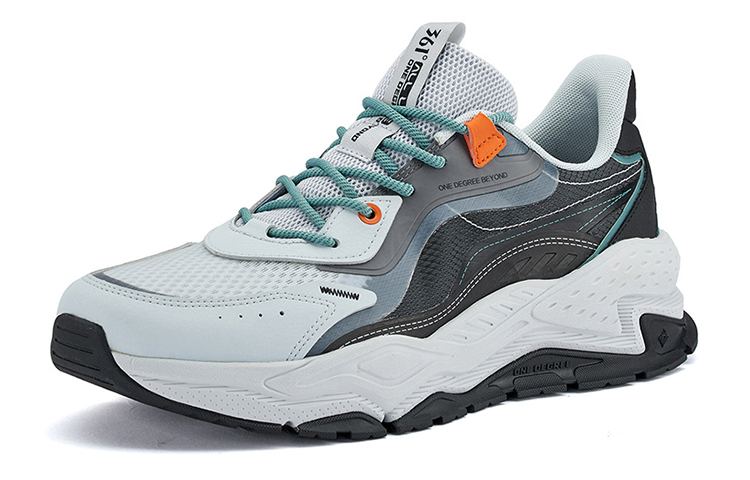 361° Anti Slip Wear Resistant Low Top Casual Shoes Men's Gray Black