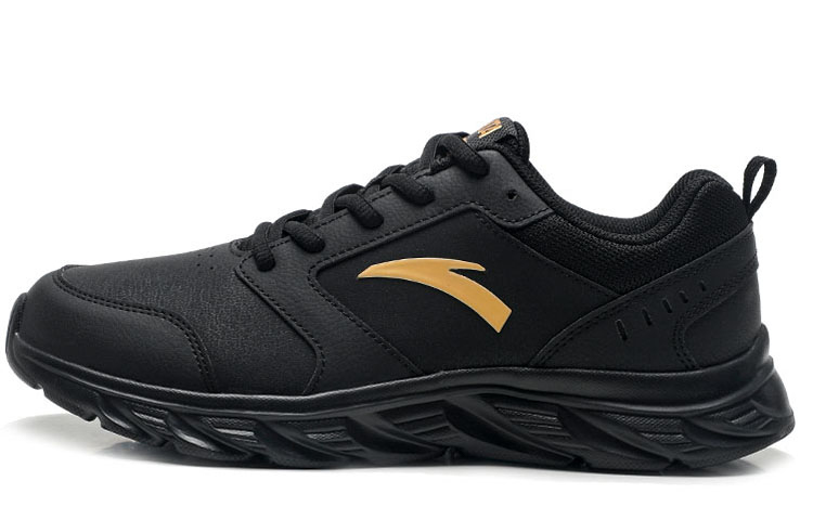 Anta Running Collection Anti-Slip Wear-Resistant Low-Top Running Shoes Men's Black Gold