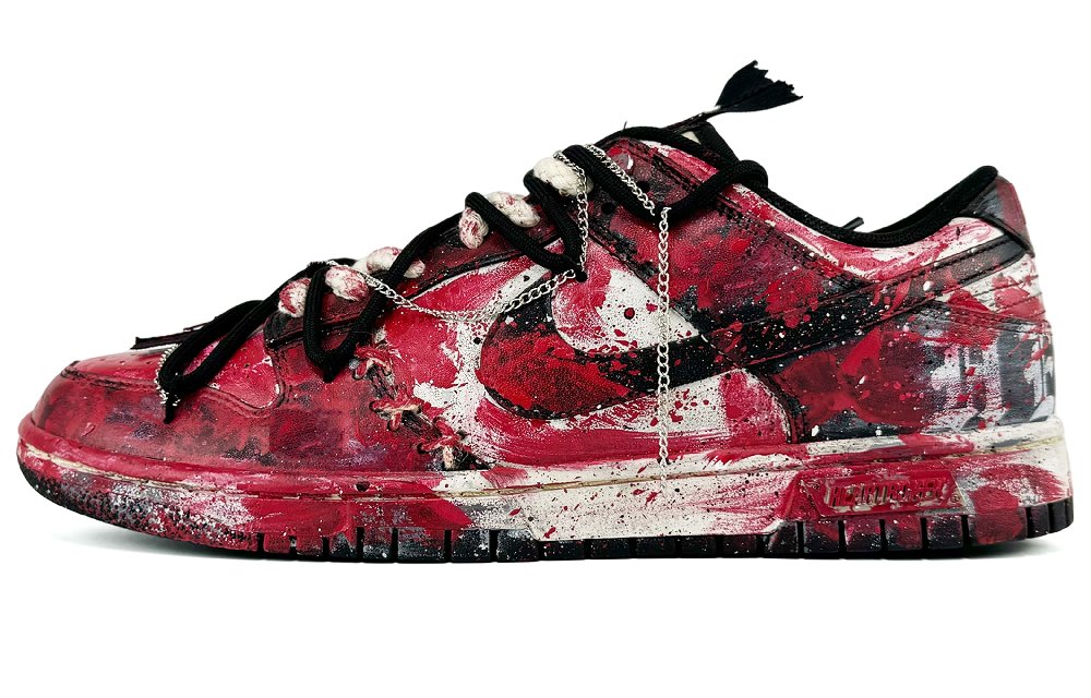Nike Dunk SuiXin Size 7 Case Scene Anti Slip Wear Resistant Low Top Skateboard Shoes Men's Black Red