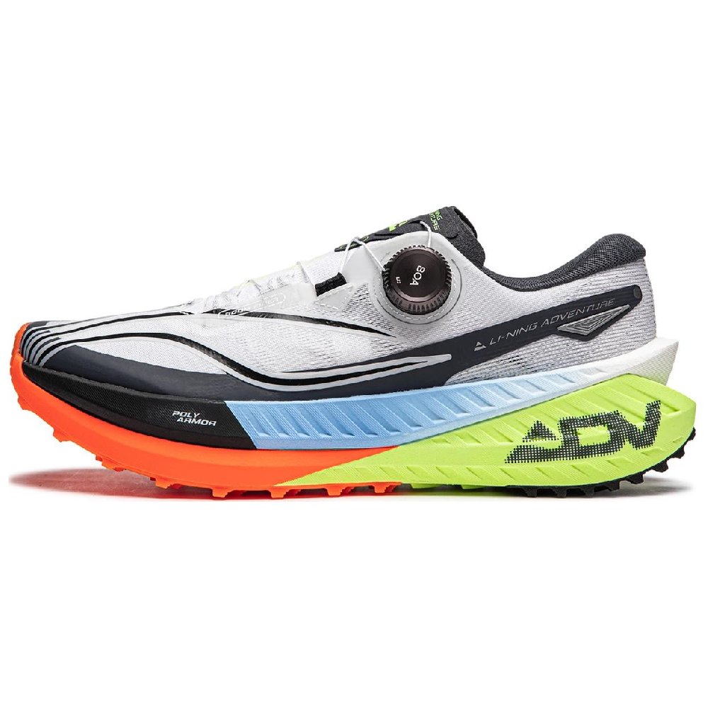 LiNing Cushioning Wear-Resistant Low-Top Running Shoes Unisex White Black Blue