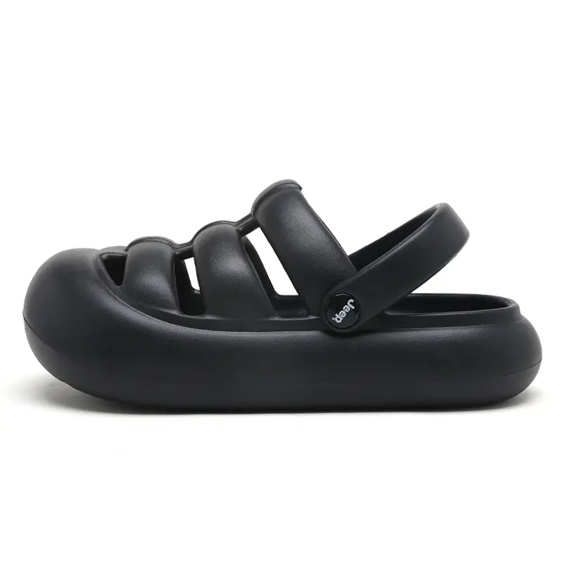 Jeep Wrap toe Slippers Unisex Black