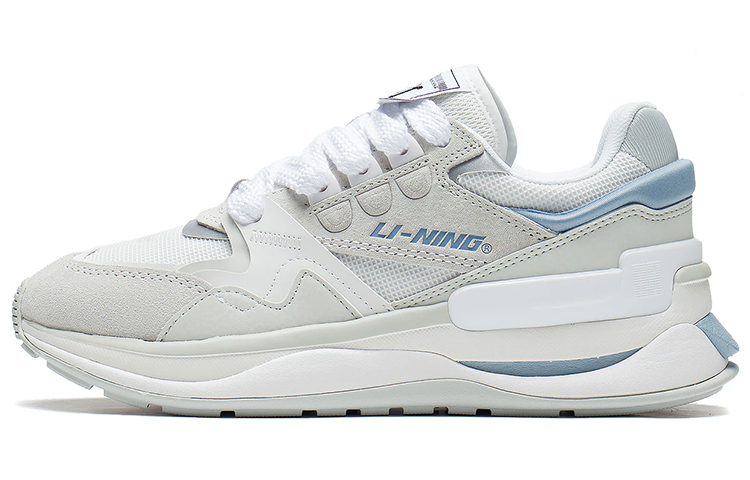 LiNing 001 Innocence V2 Cushioning Anti-Slip And Wear-Resistant Low-Top Sports Casual Shoes Women's White Blue