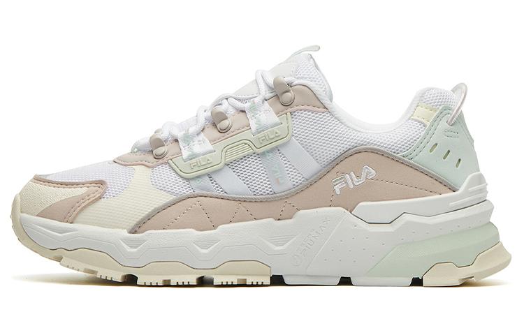 FILA TREK Anti-Slip Wear-Resistant Low-Top Chunky Sneakers Women's Beige White Pink