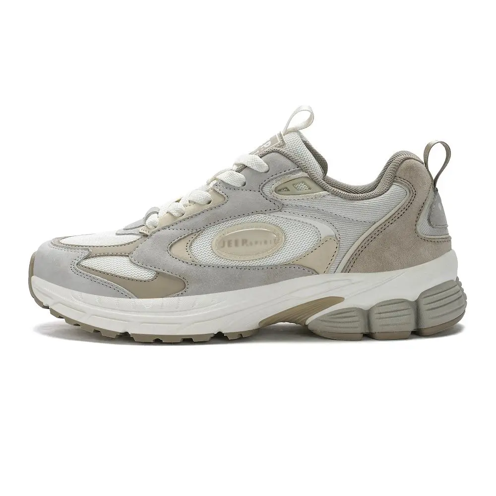 JEEP SPIRIT Abrasion Resistant, Breathable, Balanced, Lightweight Low top Running Shoes Men's Light Sandy