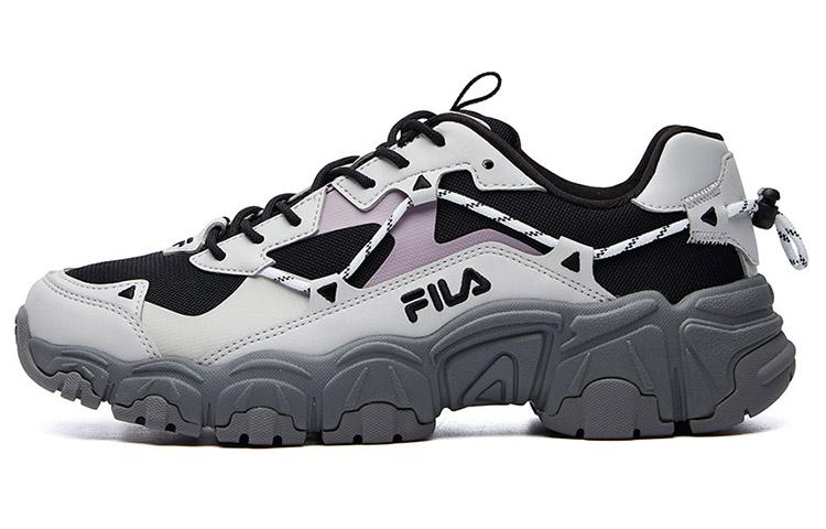 FILA Fluid Low Tops Sports Shoe Black Gray Women's