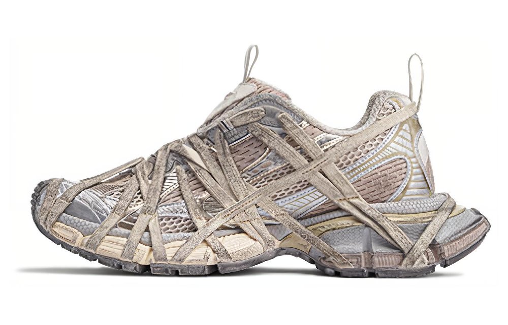 Balenciaga 3XL Extreme Lace Sneakers 'Light Beige Mesh And Polyurethane'
