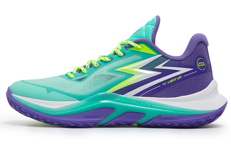 361° LIGHT UP 1 Cushioning Anti-Slip Wear-Resistant Breathability Low-Top Basketball Shoes Men's Jade Green