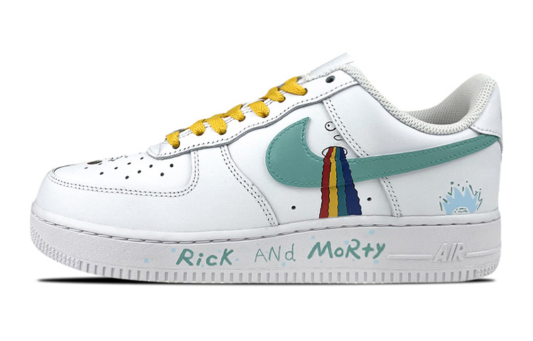 Nike Air Force 1 LE Slip-Resistant Cushioning Wear-Resistant Low-Top Skateboard Shoes GS White Green