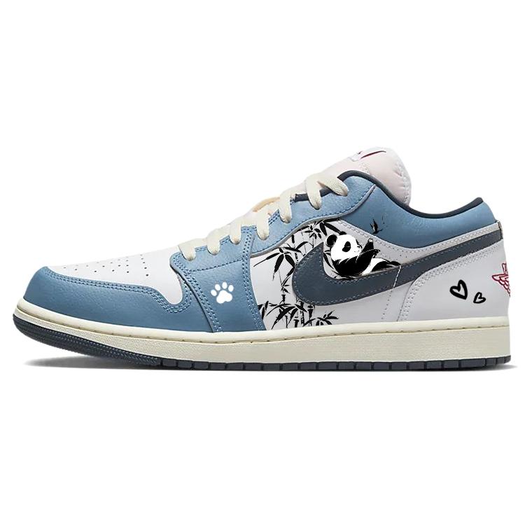JORDAN Air JORDAN 1 Vintage Basketball Shoes Men Low Top White/Blue