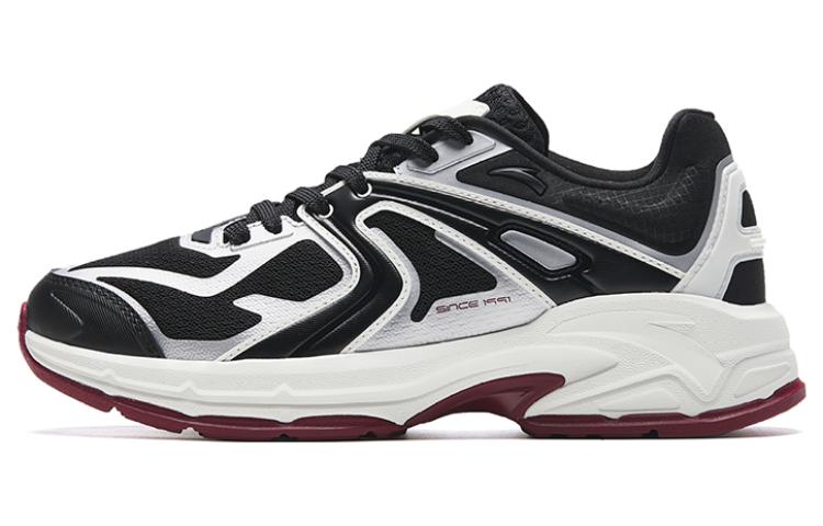 Anta Millennium Glacier Wear-Resistant Low-Top Chunky Sneakers Women's Black White