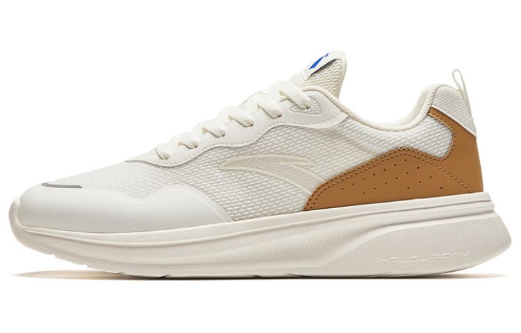 Anta Cushioning Wear-Resistant Low-Top Chunky Sneakers Men's White Brown