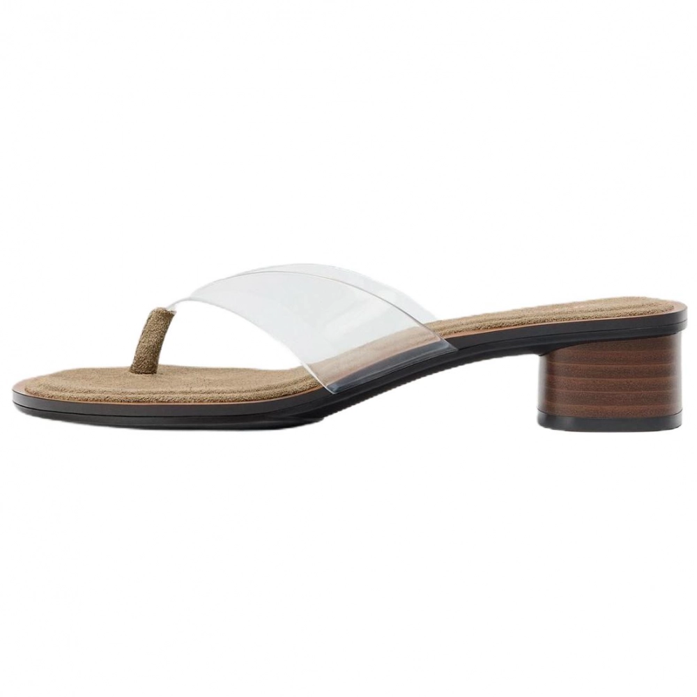 ZARA Flip Flops Women's Light Beige