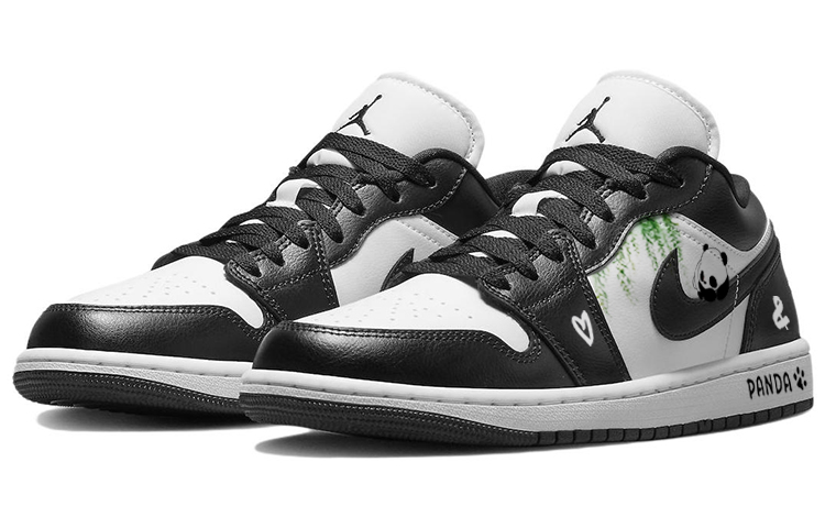 Jordan Air Jordan 1 Vintage Basketball Shoes Women's Low Top Black/White