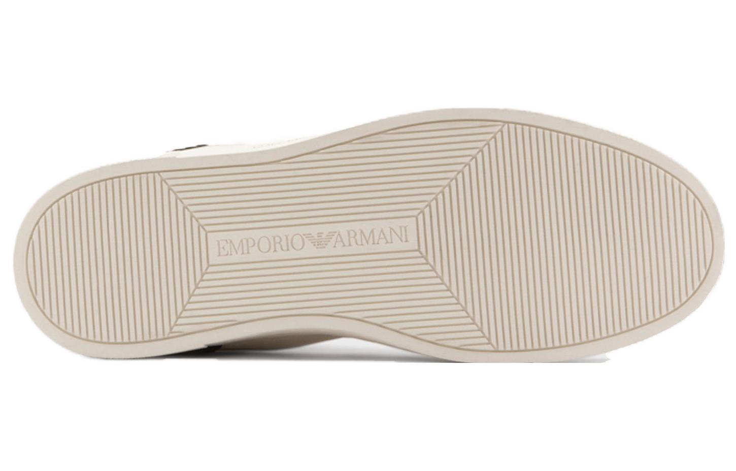 EMPORIO ARMANI Mid Top Stylish Skateboarding Shoes Men's Black White купить в интернет-магазине Yoocart с быстрой доставкой по России.