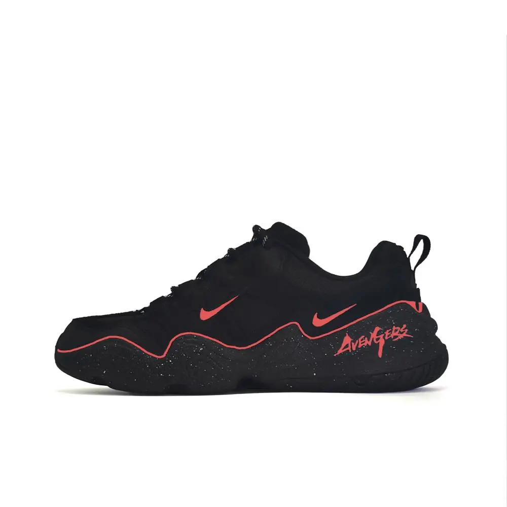 Nike Tech Hera Dark Shadow Crimson Breathable Height Increase Low top Casual Shoes Unisex Black Red