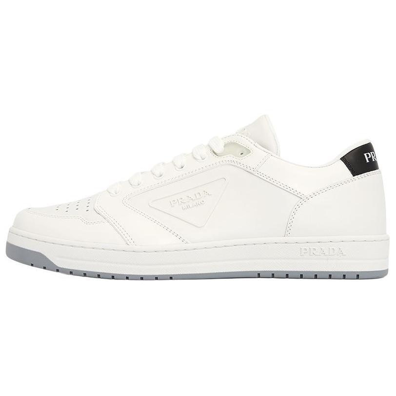 PRADA Round Toe Sneakers White Black
