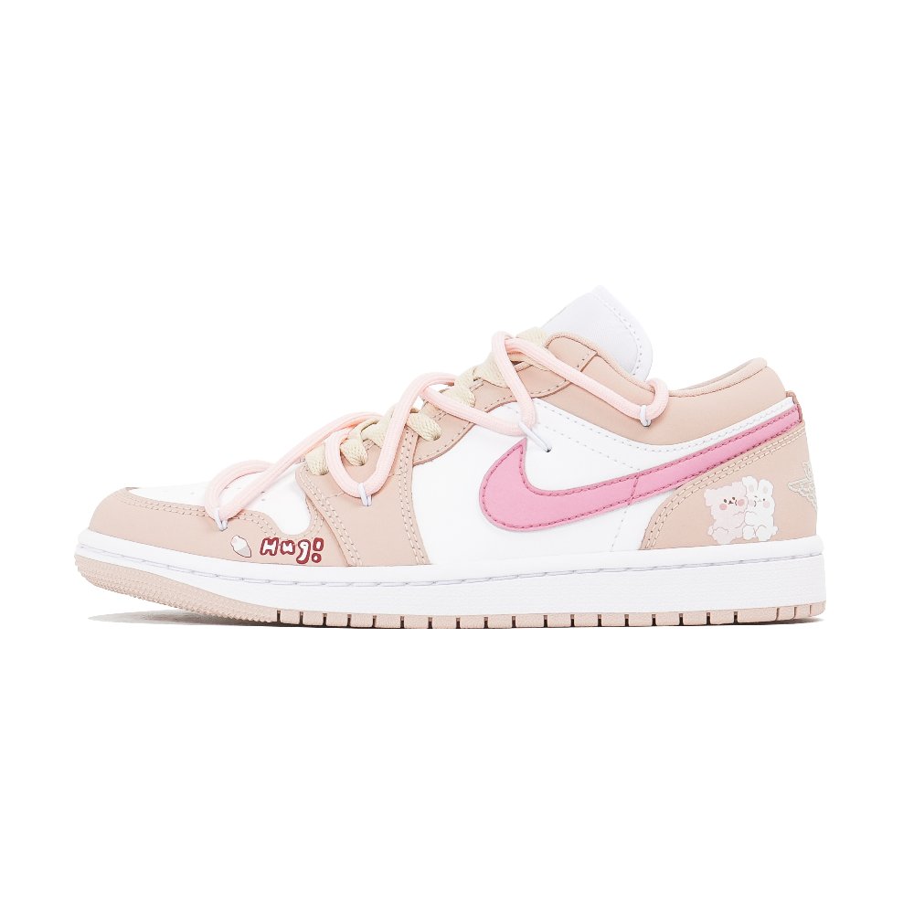 Jordan Air Jordan 1 Vintage Basketball Shoes Unisex Low Top Pink