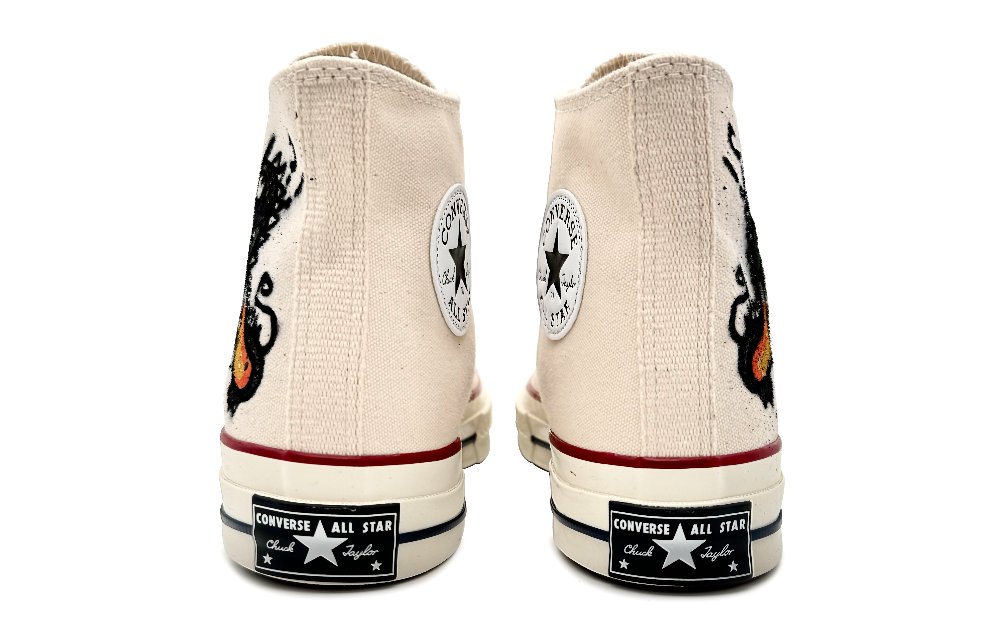Converse 1970s Anti-Slip Wear-Resistant High-Top Canvas Shoes Unisex Ecru