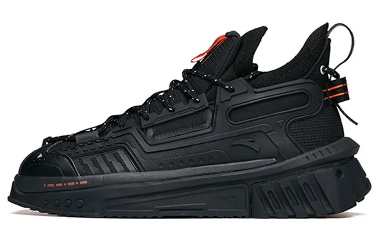 Anta Spy Pro Version Mid top Skateboard Shoes Men's Black Orange
